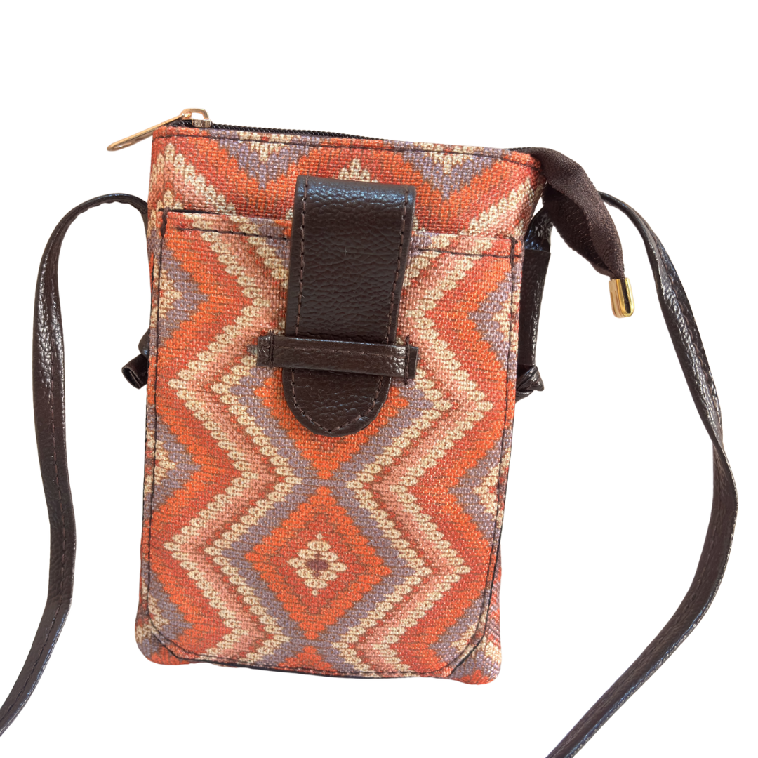 Mobile Sling Bag for Women | Printed Crossbody Phone Bag for Travel & Daily Use | The House of RajPadmini