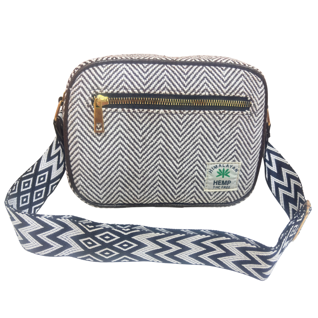 The RajPadmini Planet-Friendly Brown Hemp Adventure Sling Bag