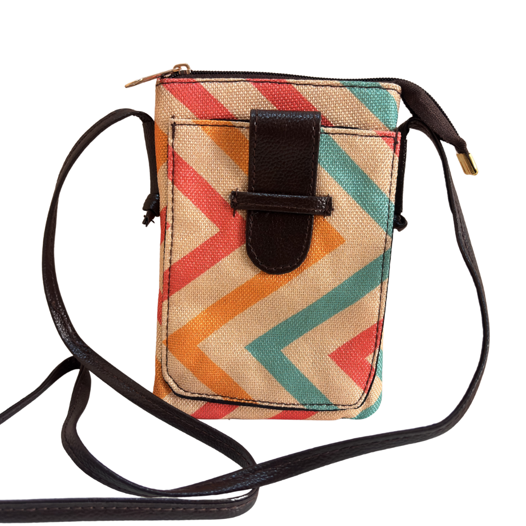 Mobile Sling Bag for Women | Printed Crossbody Phone Bag for Travel & Daily Use | The House of RajPadmini