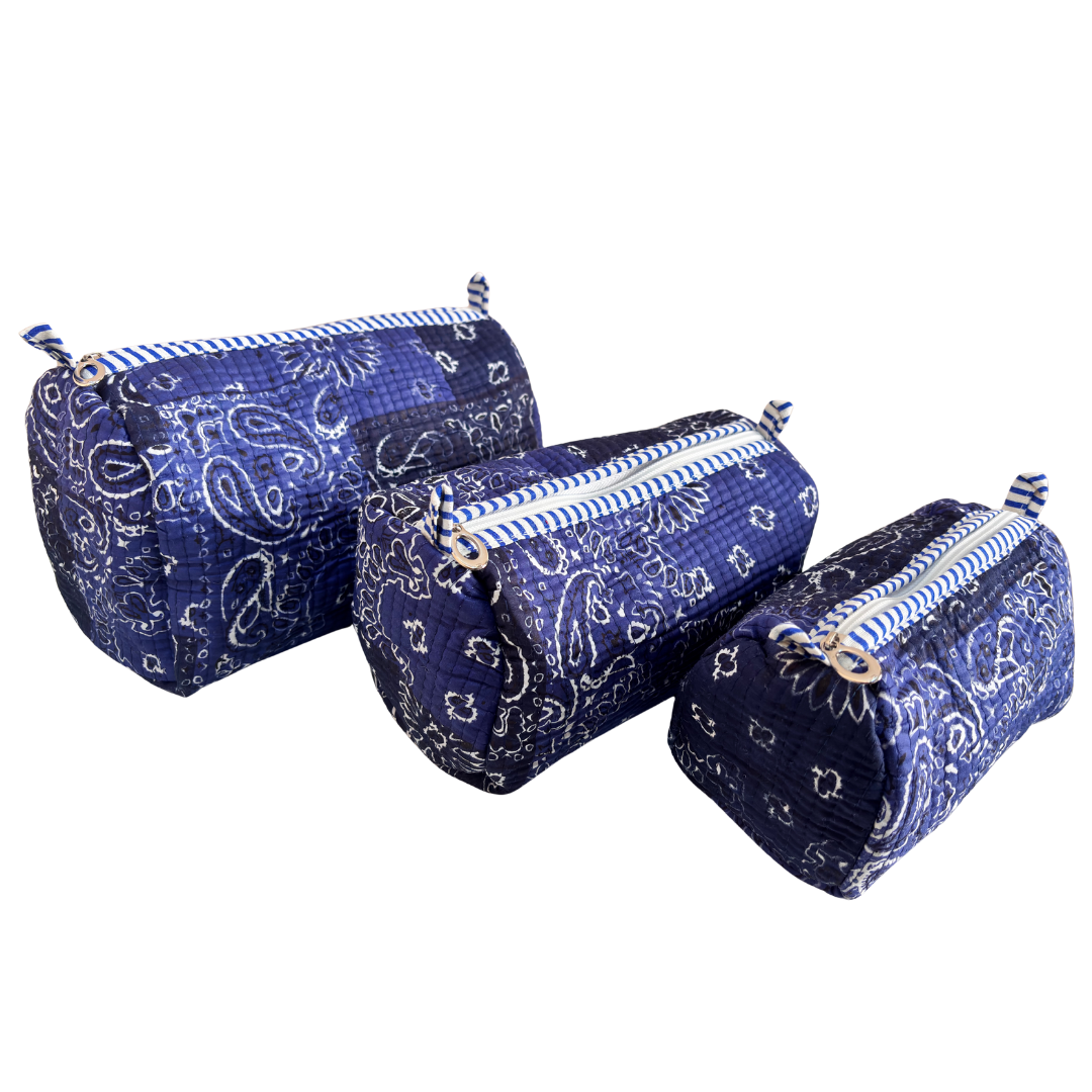 The Alfred Edition Multipurpose Travel Organizers:- Premium Handcrafted Waterproof Quilted Cotton Beauty/Travel Organizer Bag for Men & Women