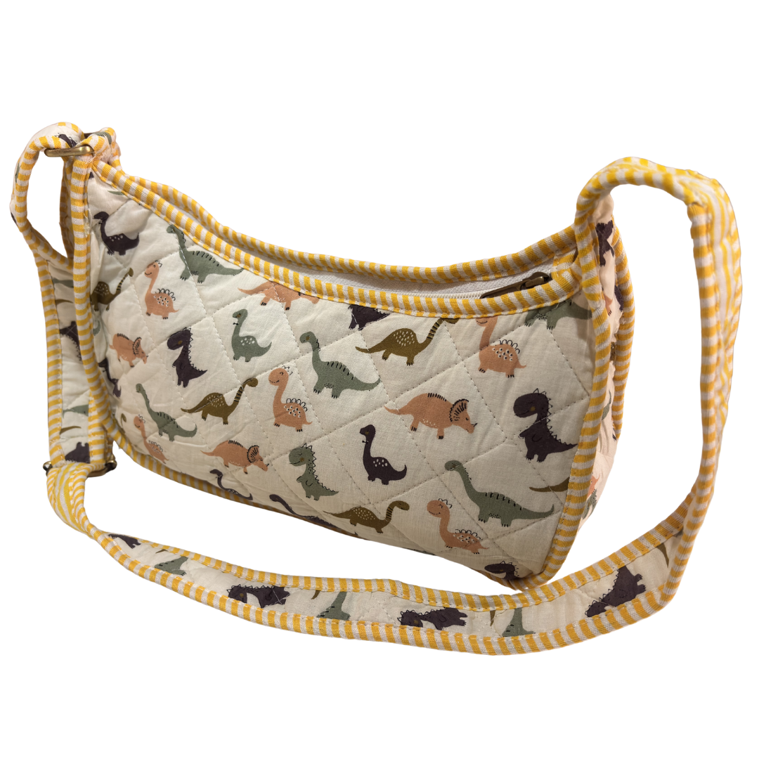 Quilted Cotton Moon Sling Bag for Women | Handcrafted Moon Crossbody Bag for Daily & Casual Wear | The House of RajPadmini