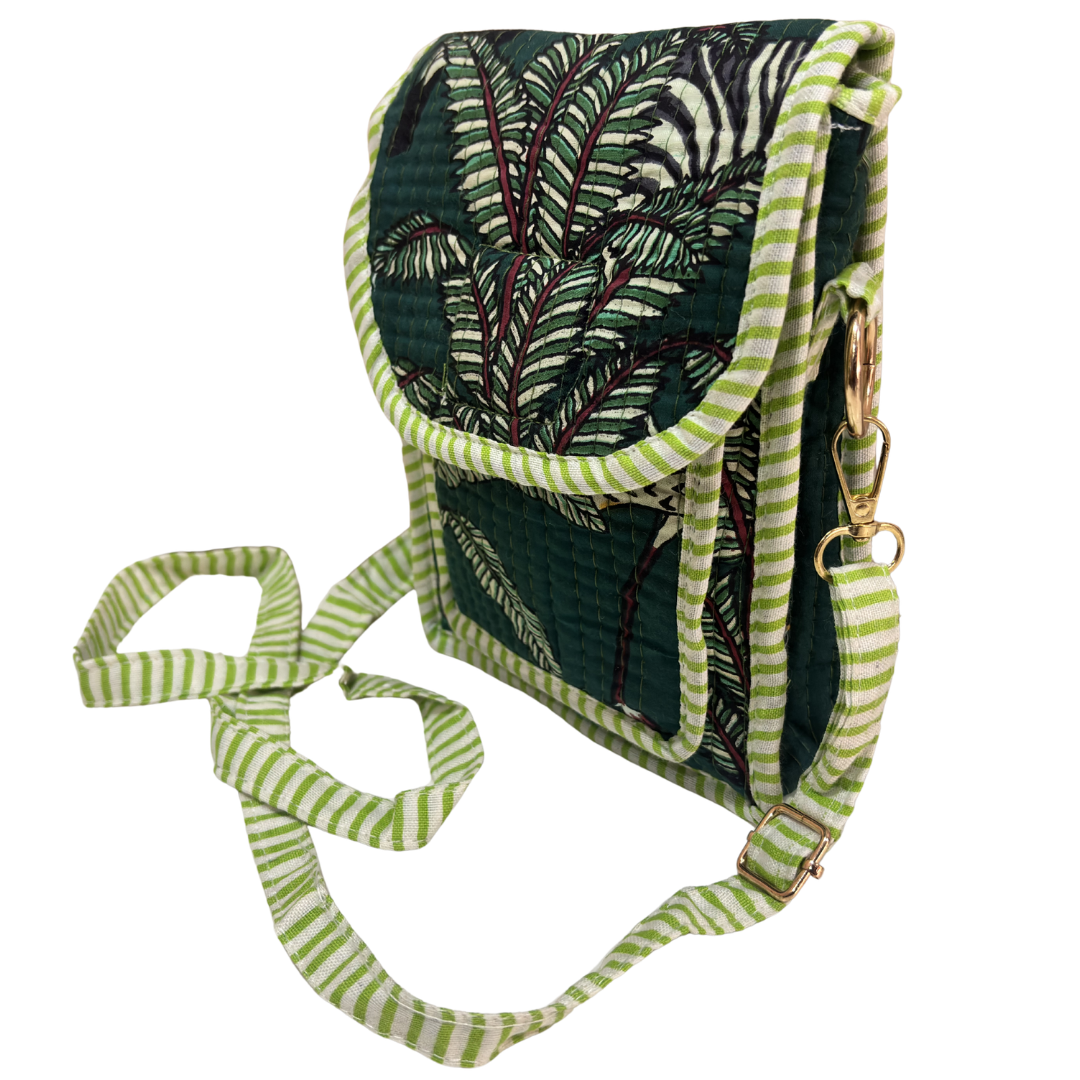 Quilted Cotton Mobile Sling Bag | The House of RajPadmini