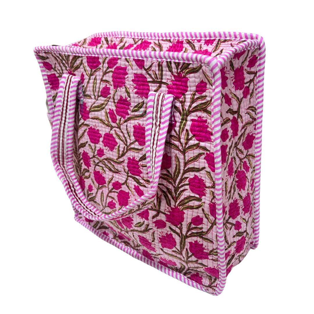 Handcrafted Quilted Cotton Mini Bag