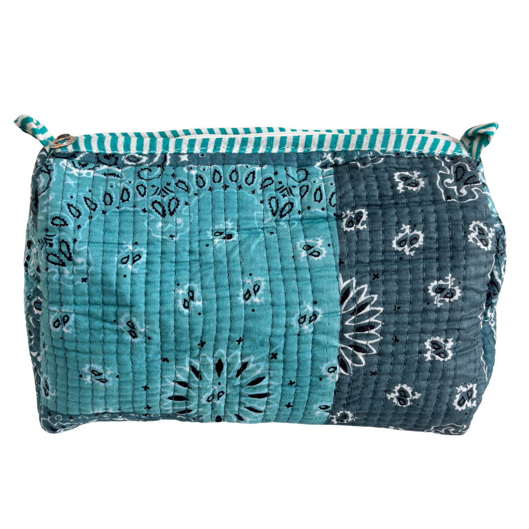 4-in-1 Festive Gifting COMBO : Premium Quilted Tote Bag + 3 Waterproof Pouches = Your Complete Organization Solution!