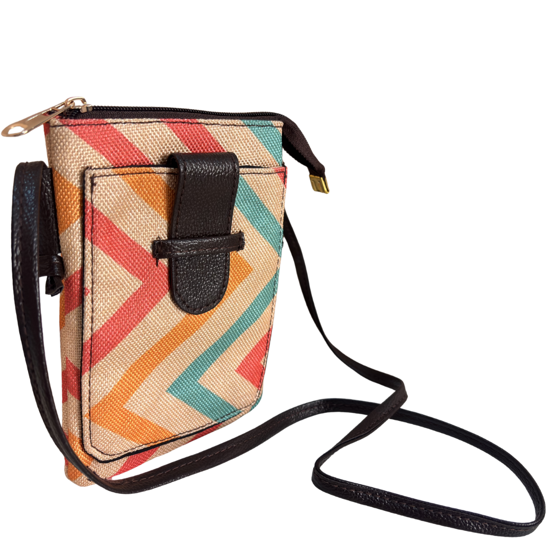 Mobile Sling Bag for Women | Printed Crossbody Phone Bag for Travel & Daily Use | The House of RajPadmini