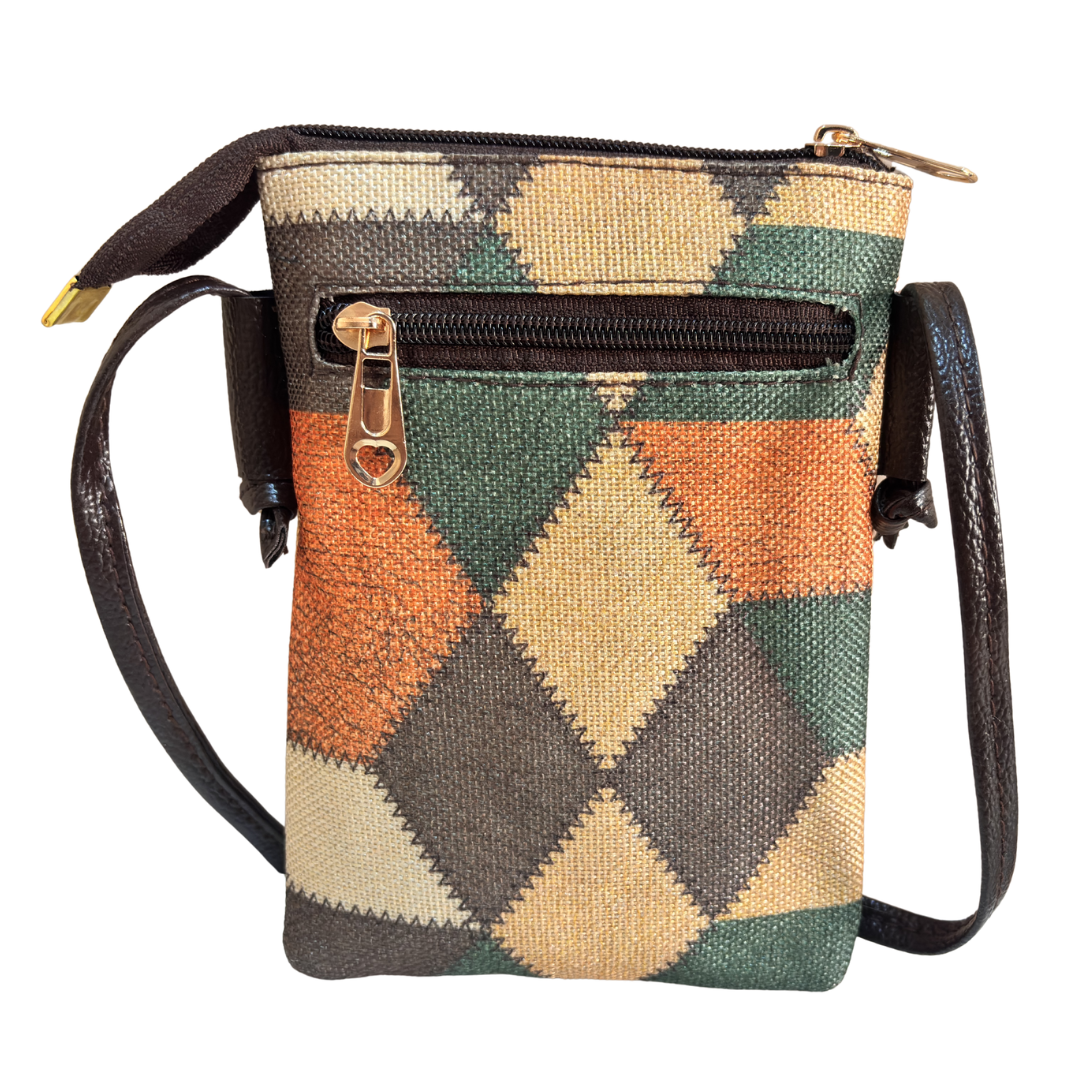 Mobile Sling Bag for Women | Printed Crossbody Phone Bag for Travel & Daily Use | The House of RajPadmini