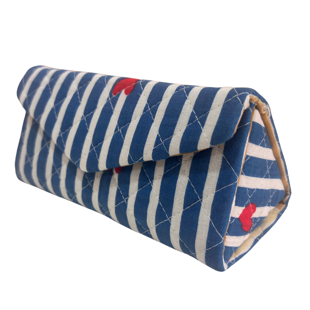 The House of RajPadmini Foldable Cotton Sunglass Case with Magnetic Closure