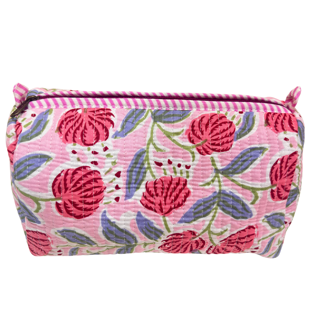 The Alfred Edition Travel Accessory:- Premium Handcrafted Waterproof Quilted Cotton Beauty/Travel Organizer Bag for Men & Women