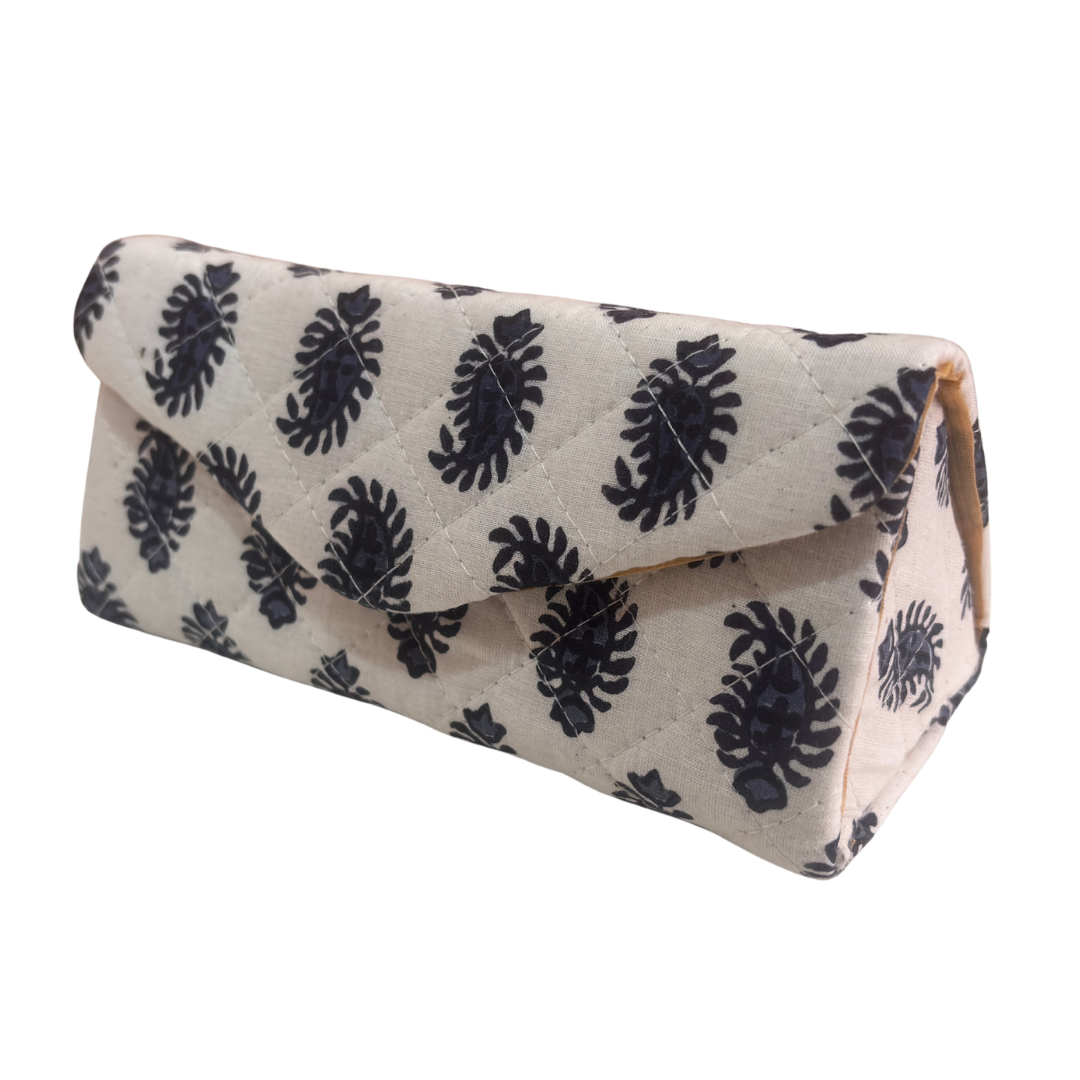 The House of RajPadmini Foldable Cotton Sunglass Case with Magnetic Closure