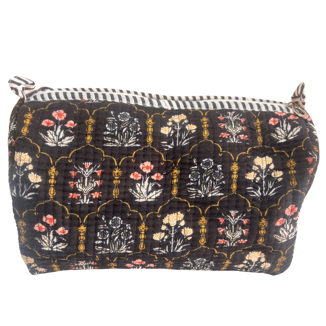 The Alfred Edition Multipurpose Travel Organizers:- Premium Handcrafted Waterproof Quilted Cotton Beauty/Travel Organizer Bag for Men & Women