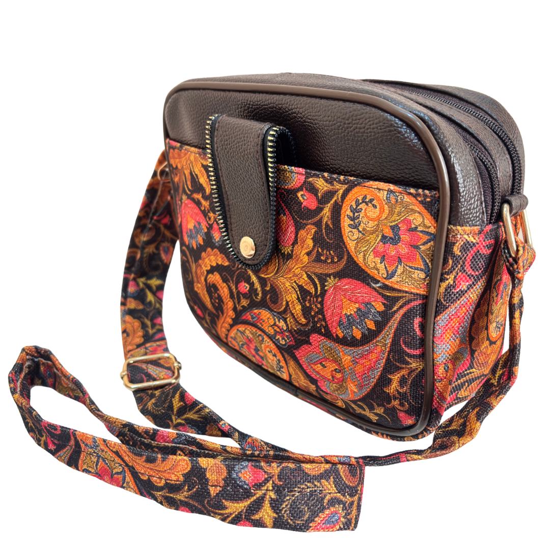 The House of RajPadmini Floral Print Crossbody Sling Bag