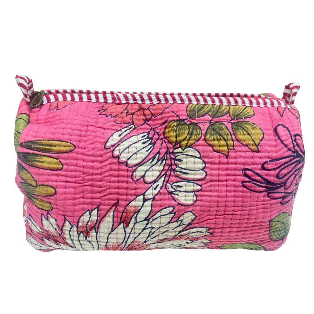 The Alfred Edition Travel Accessory:- Premium Handcrafted Waterproof Quilted Cotton Beauty/Travel Organizer Bag for Men & Women