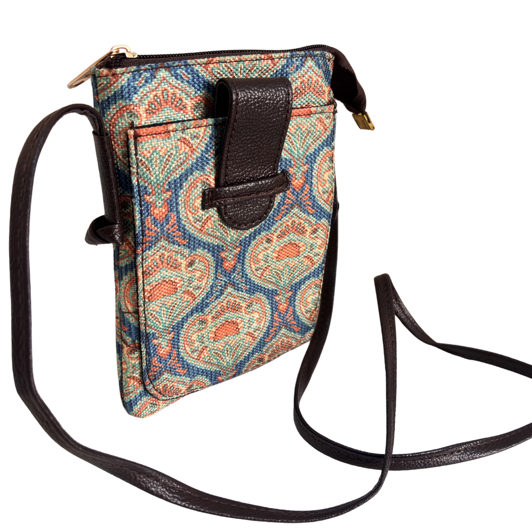 Mobile Sling Bag for Women | Printed Crossbody Phone Bag for Travel & Daily Use | The House of RajPadmini