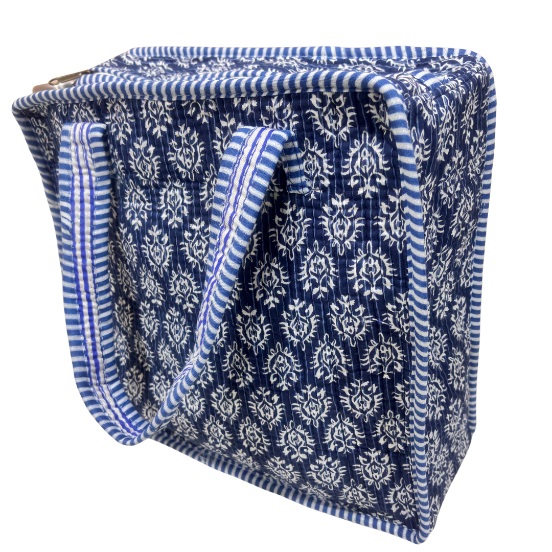 RajPadmini Handcrafted Quilted Cotton Ghar Se Mandir Edition - Tiffin & Pooja Carrier Collection