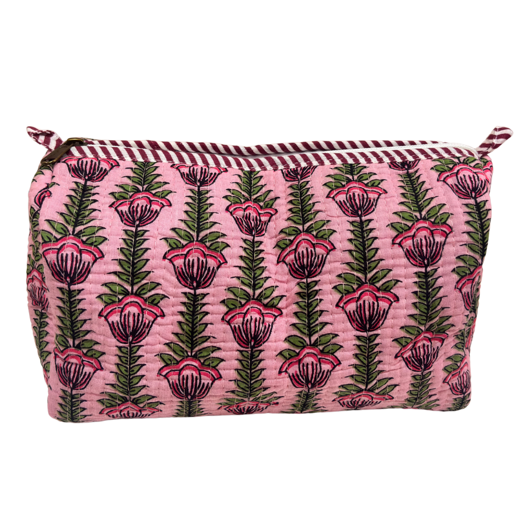 4-in-1 Festive Gifting COMBO : Premium Quilted Tote Bag + 3 Waterproof Pouches = Your Complete Organization Solution!