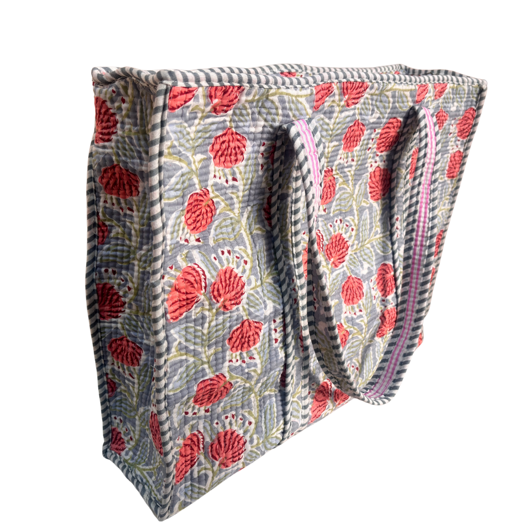 The Bazaar Bhoot Edition:- Premium Cotton Quilted Shopping Tote Bag