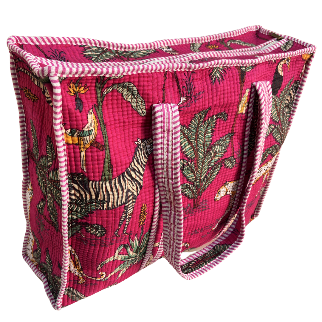 The Bazaar Bhoot Edition:- Premium Cotton Quilted Shopping Tote Bag