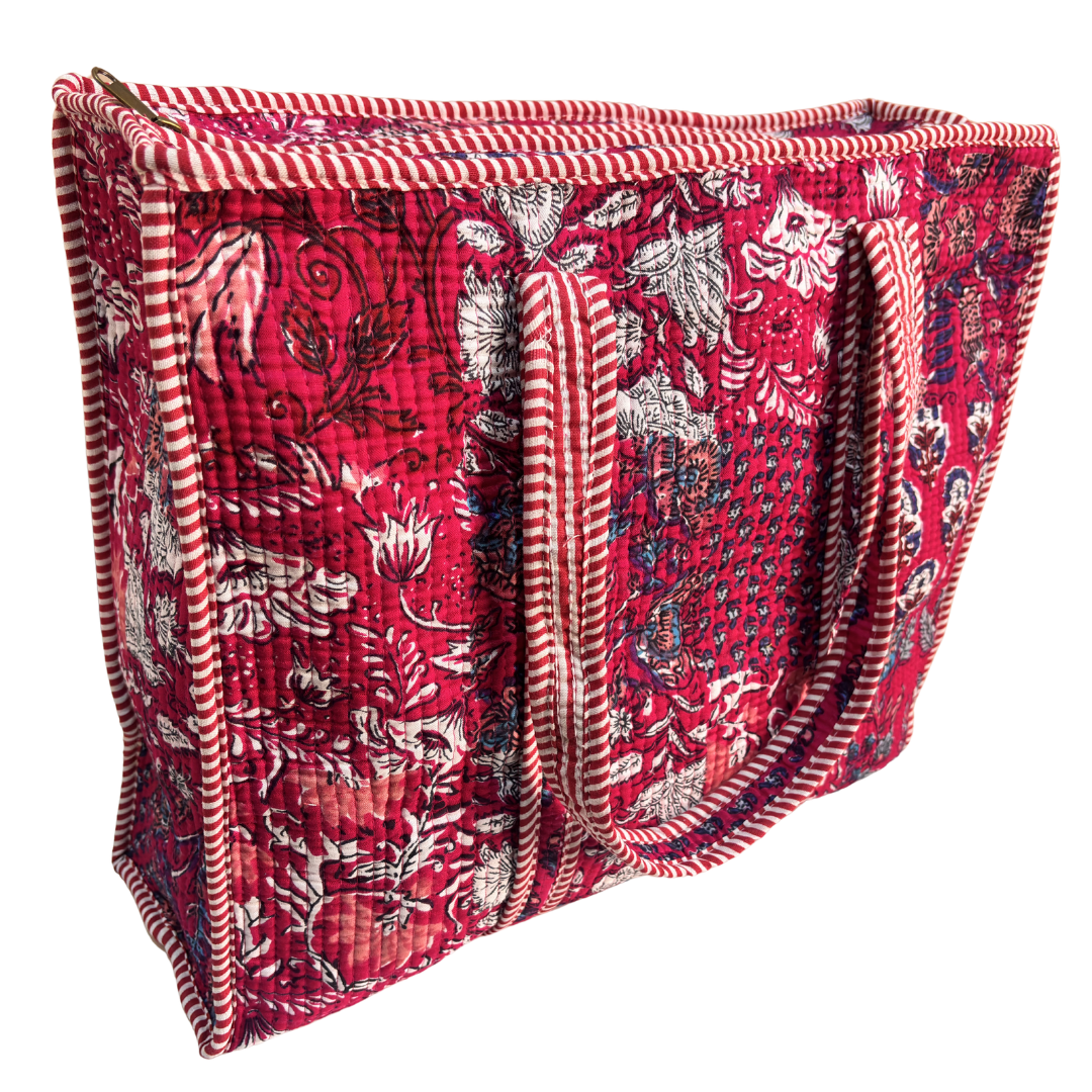 The Bazaar Bhoot Edition:- Premium Cotton Quilted Shopping Tote Bag
