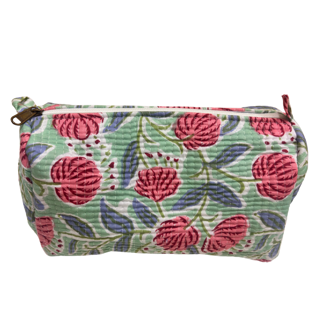 4-in-1 Festive Gifting COMBO : Premium Quilted Tote Bag + 3 Waterproof Pouches = Your Complete Organization Solution!