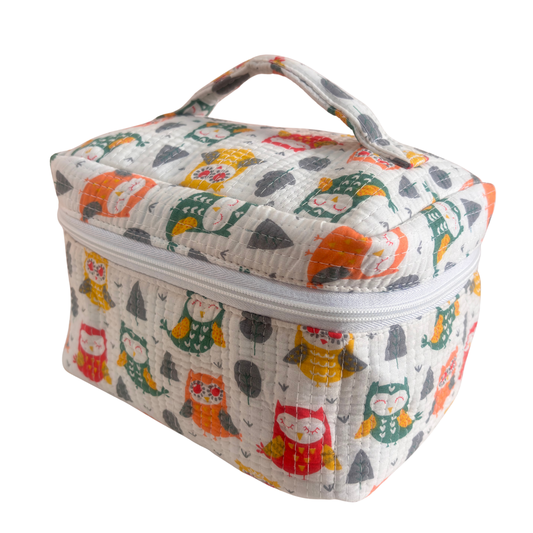 The House of RajPadmini Quilted Cotton Cosmetic Case