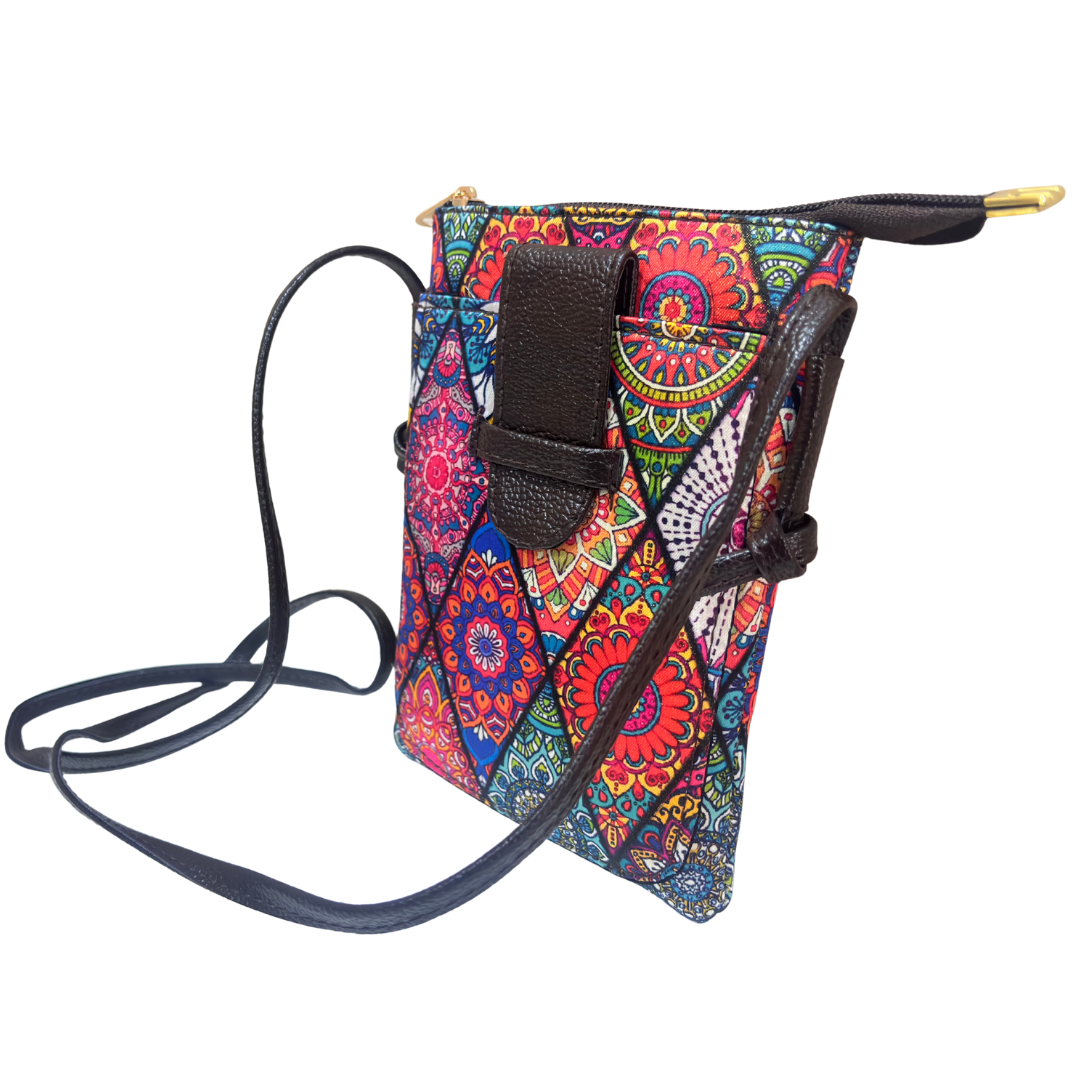 The DoorSanchaar Edition:- Women's Printed Mobile Sling Bag