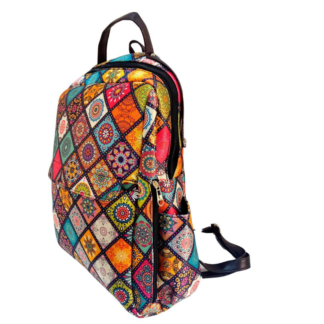 Ghummakad Edition :- Premium Ethnic Patterned Multicolor Backpack