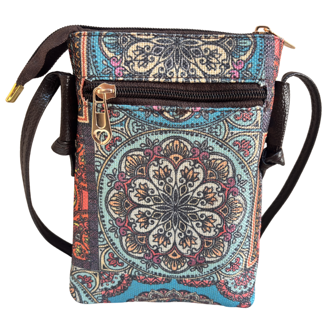 Mobile Sling Bag for Women | Printed Crossbody Phone Bag for Travel & Daily Use | The House of RajPadmini