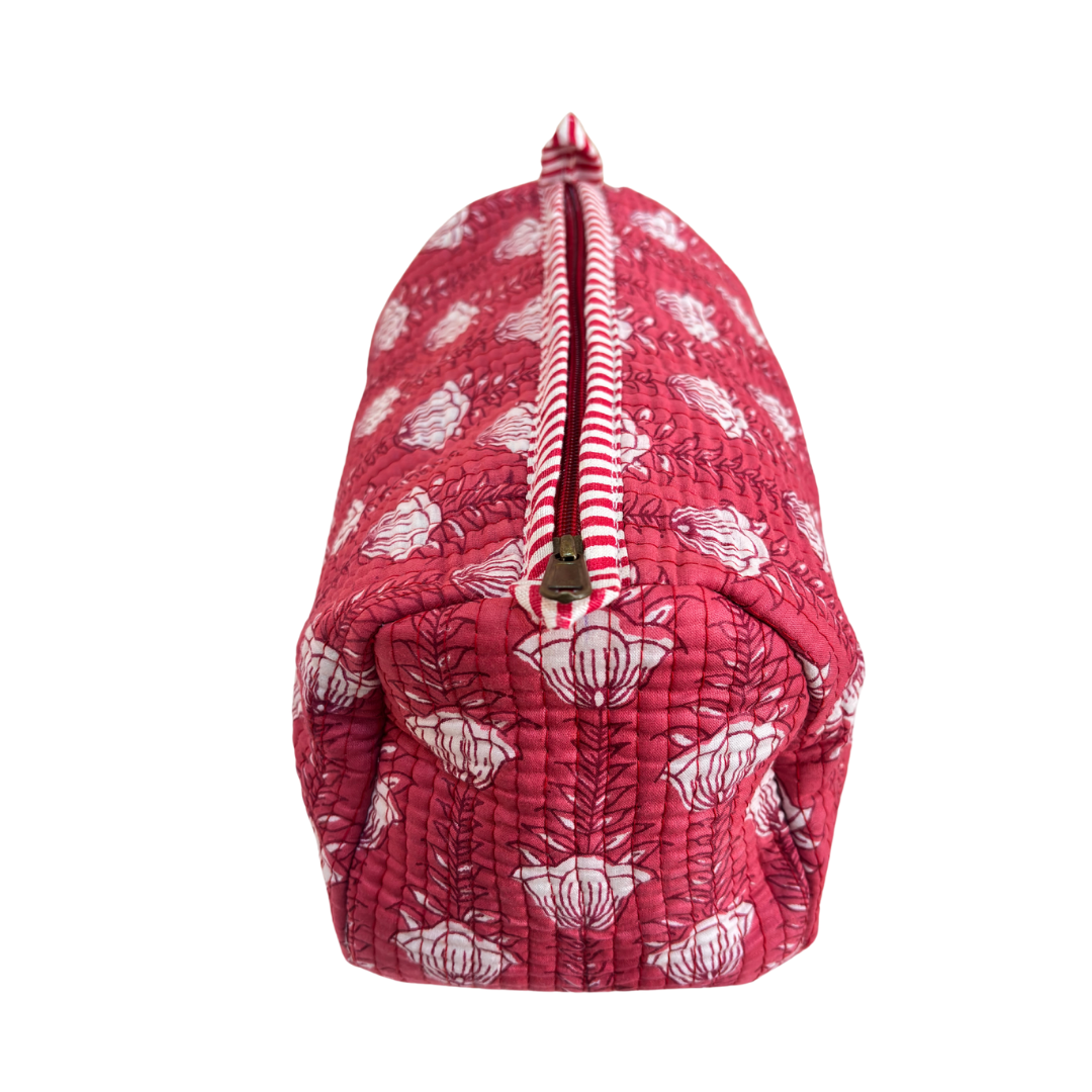 The Alfred Edition Travel Accessory:- Premium Handcrafted Waterproof Quilted Cotton Beauty/Travel Organizer Bag for Men & Women