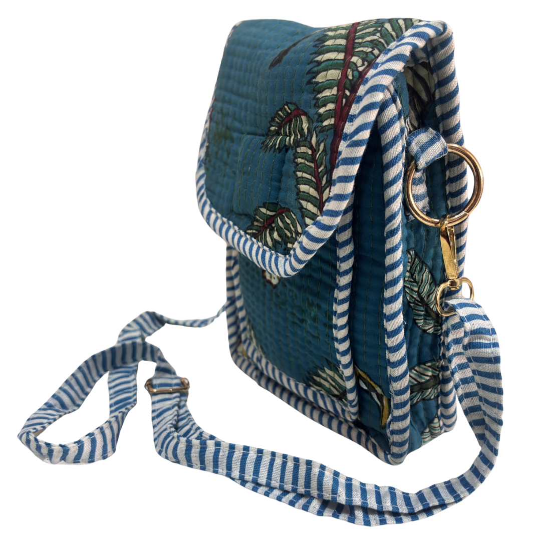 Quilted Cotton Mobile Sling Bag | The House of RajPadmini