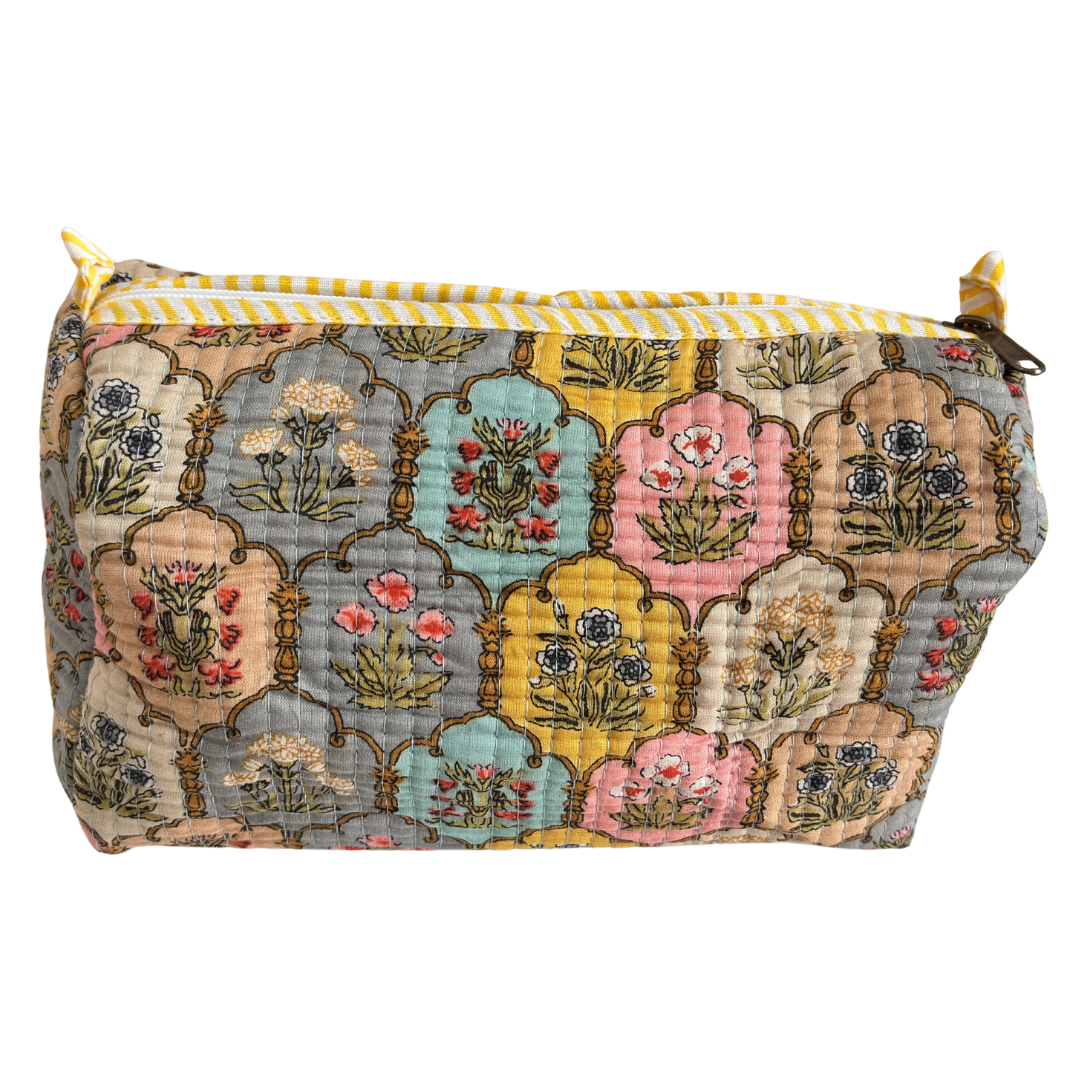 4-in-1 Festive Gifting COMBO : Premium Quilted Tote Bag + 3 Waterproof Pouches = Your Complete Organization Solution!