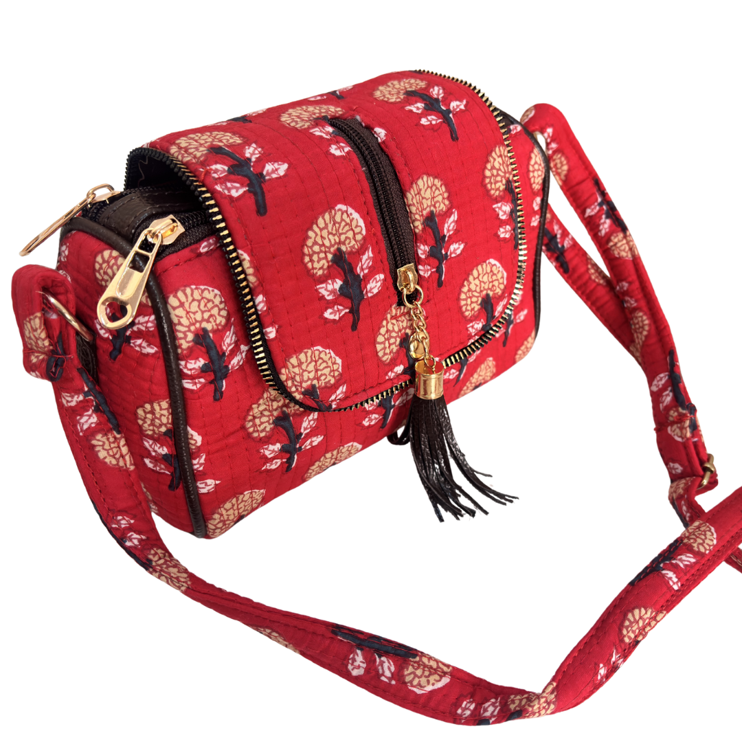 RajPadmini Handcrafted Quilted Cotton Sling Bag