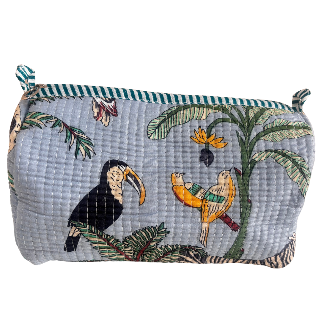 The Alfred Edition Multipurpose Travel Organizers:- Premium Handcrafted Waterproof Quilted Cotton Beauty/Travel Organizer Bag for Men & Women