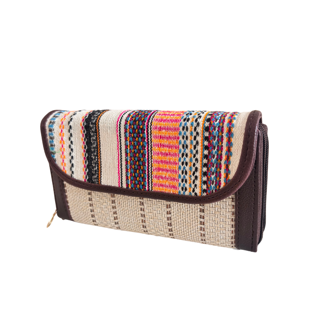 The Hamsafar Edition:- Women's Ethnic Jute Fabric Wallet with Double Partition