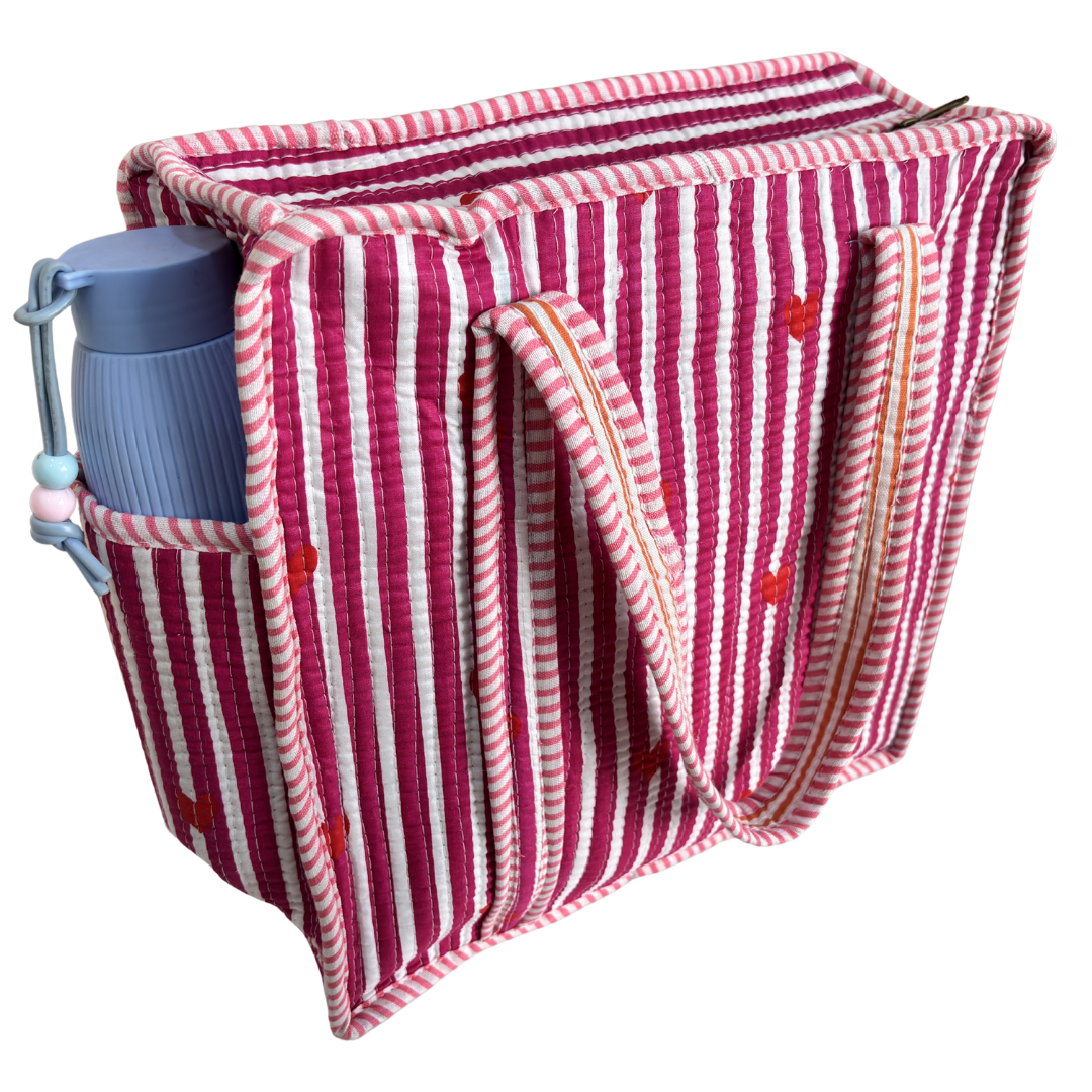 RajPadmini Handcrafted Quilted Cotton Ghar Se Mandir Edition - Tiffin & Pooja Carrier Collection