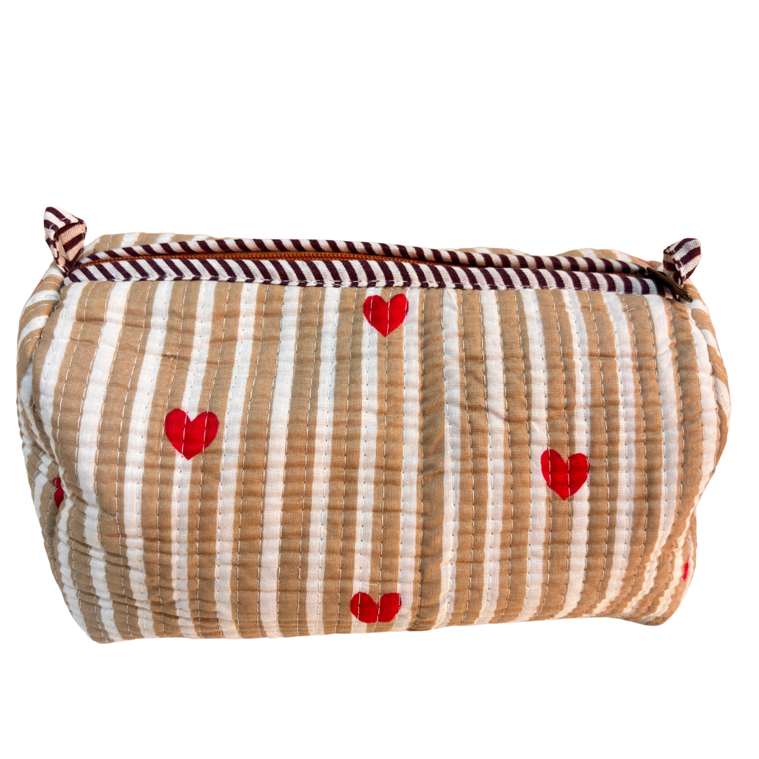 4-in-1 Festive Gifting COMBO : Premium Quilted Tote Bag + 3 Waterproof Pouches = Your Complete Organization Solution!