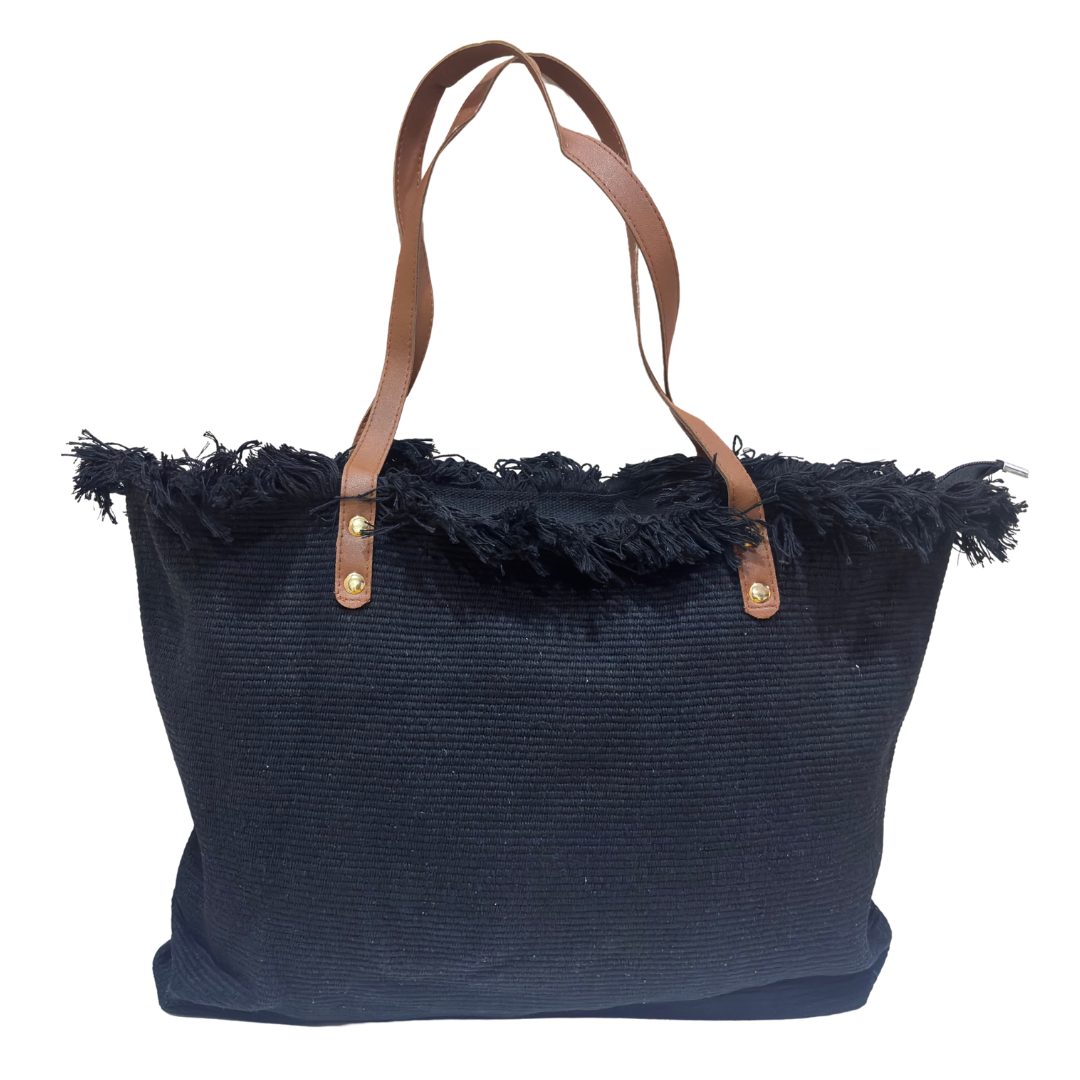 Beaded Canvas Tote Bag for Women | Hand-Embellished Bohemian Tote