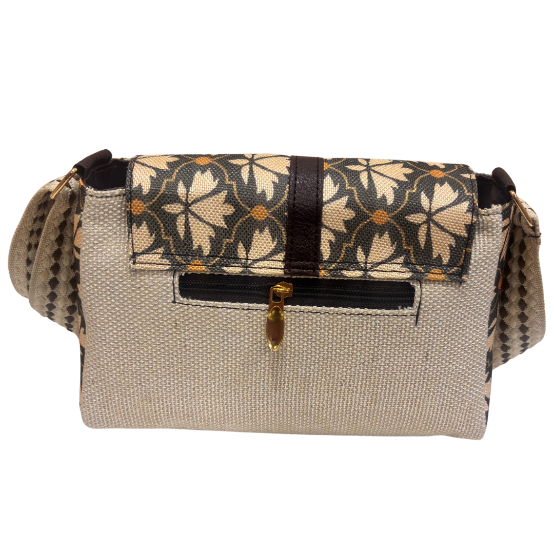 The House of RajPadmini Phulkari Haveli Edition | Heritage Floral Patchwork Sling Bag with Double Partition