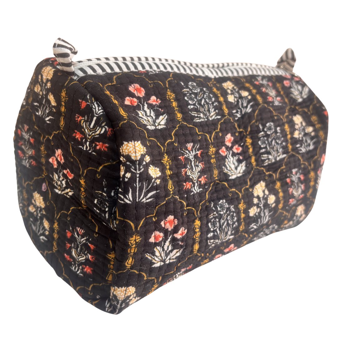 The Alfred Edition Multipurpose Travel Organizers:- Premium Handcrafted Waterproof Quilted Cotton Beauty/Travel Organizer Bag for Men & Women