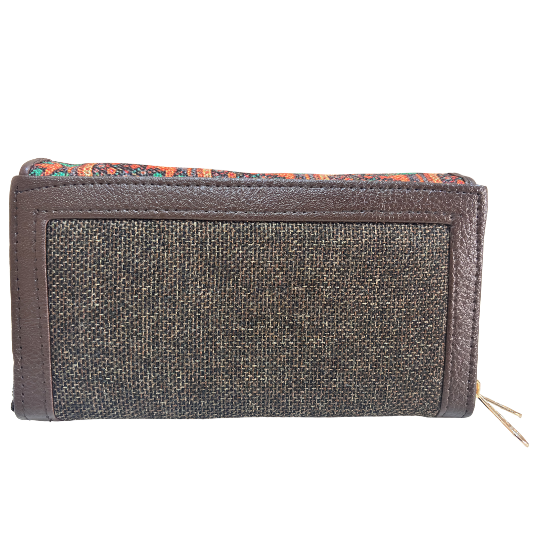 The Hamsafar Edition:- Women's Ethnic Jute Fabric Wallet with Double Partition