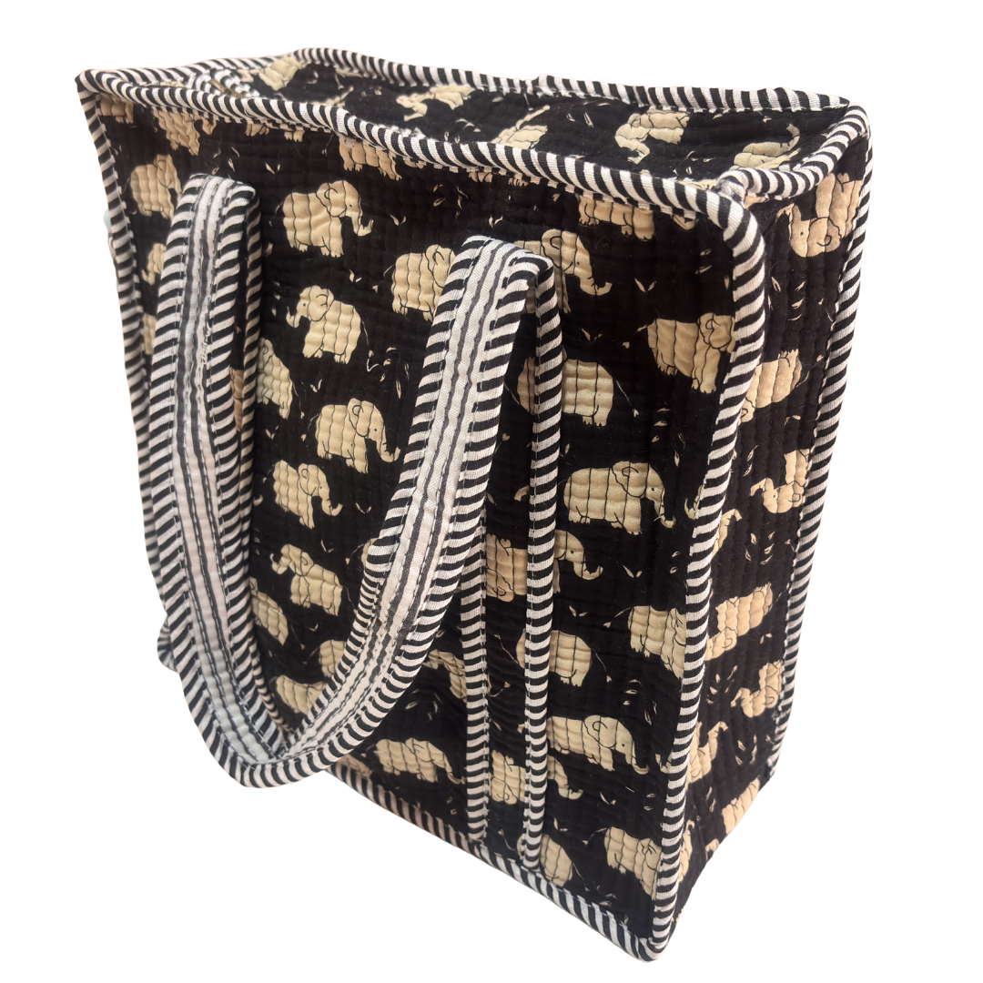 RajPadmini Handcrafted Quilted Cotton Ghar Se Mandir Edition - Tiffin & Pooja Carrier Collection