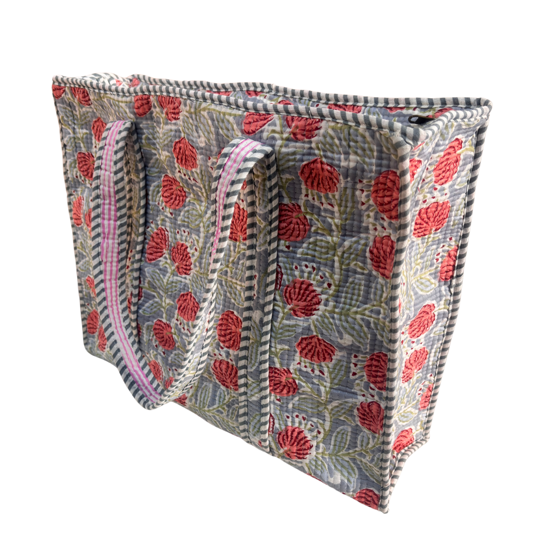 The Bazaar Bhoot Edition:- Premium Cotton Quilted Shopping Tote Bag