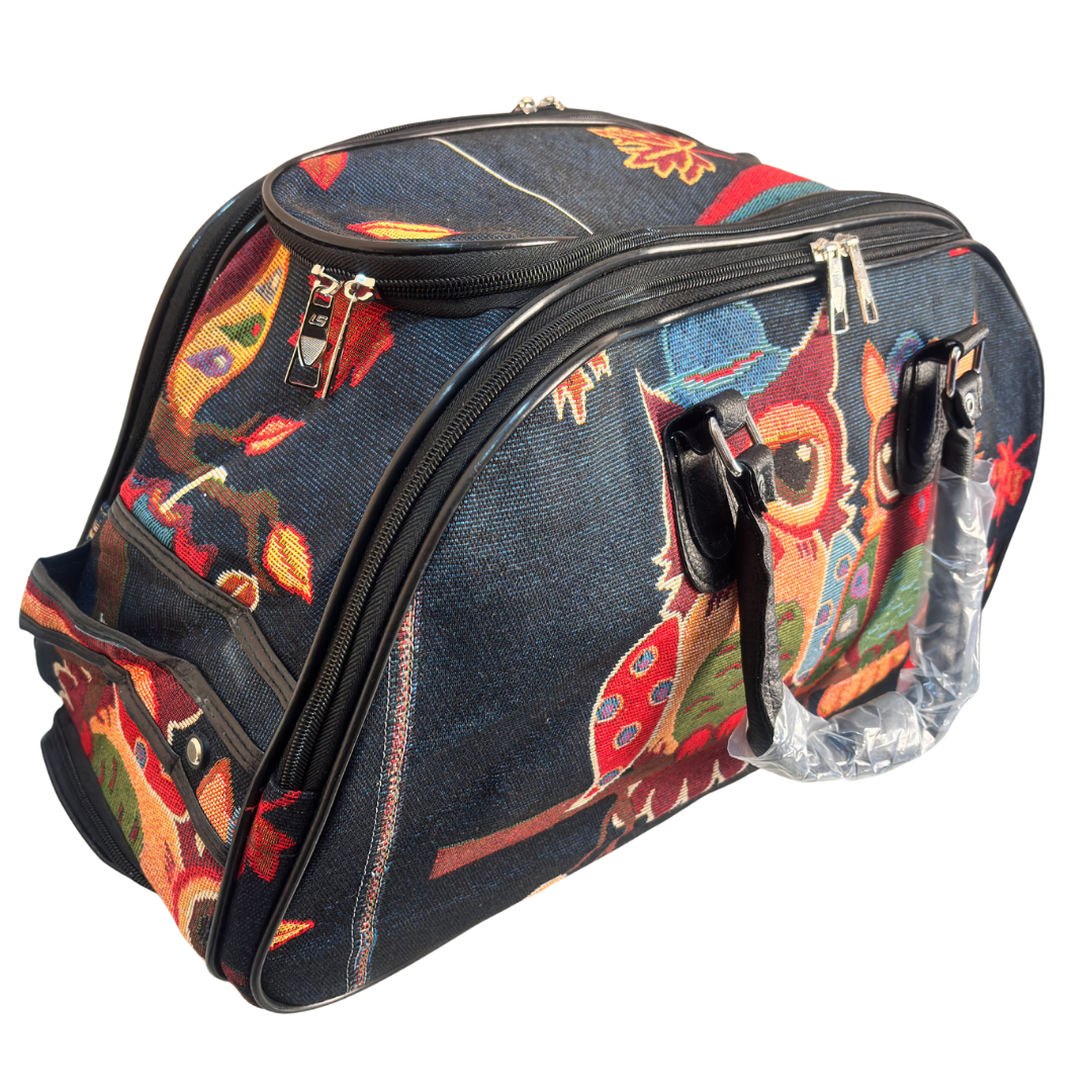 The House of RajPadmini Road Warrior Edition:- Waterproof Elephant Print Wheeled Travel Duffle Trolley Bag