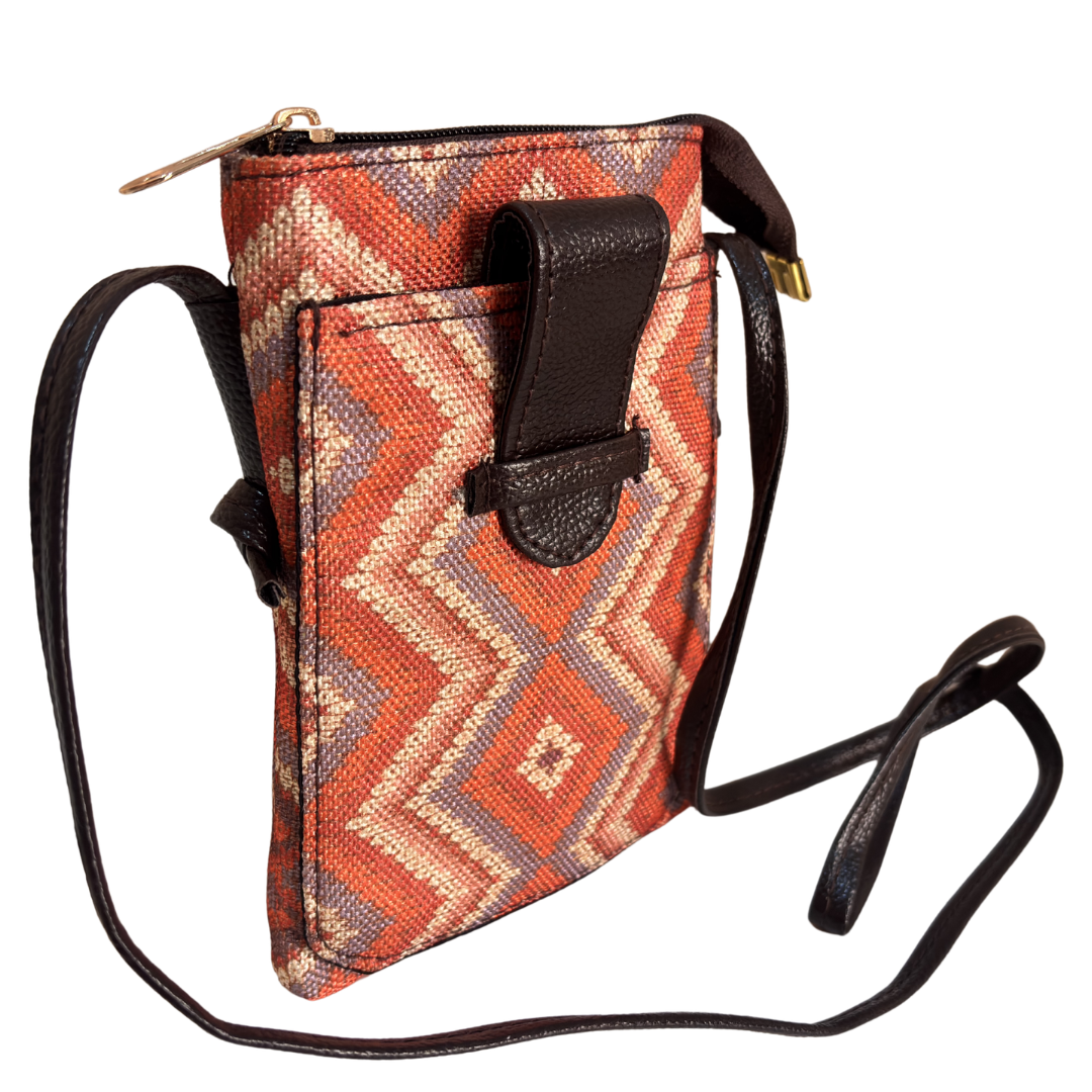Mobile Sling Bag for Women | Printed Crossbody Phone Bag for Travel & Daily Use | The House of RajPadmini