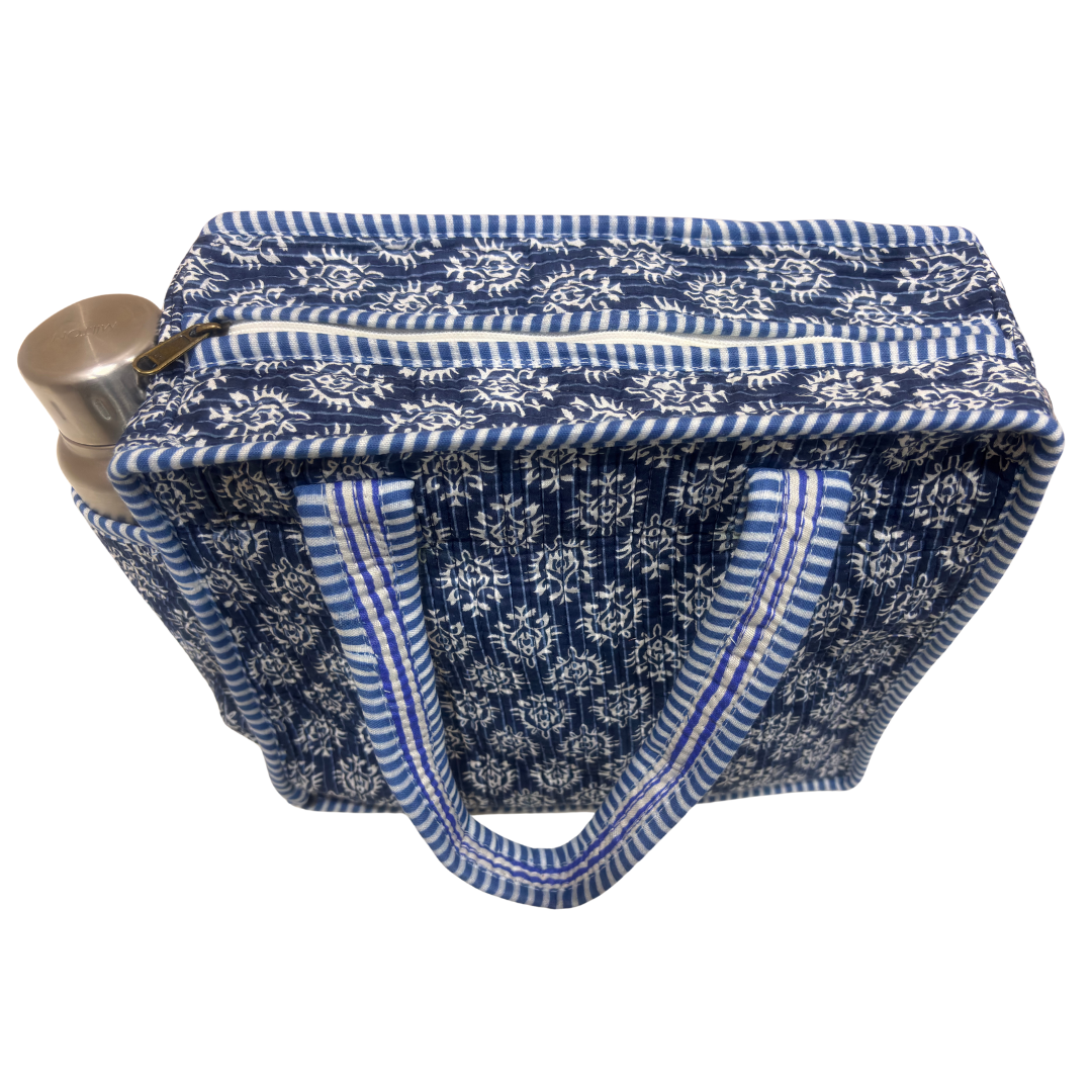 RajPadmini Handcrafted Quilted Cotton Ghar Se Mandir Edition - Tiffin & Pooja Carrier Collection