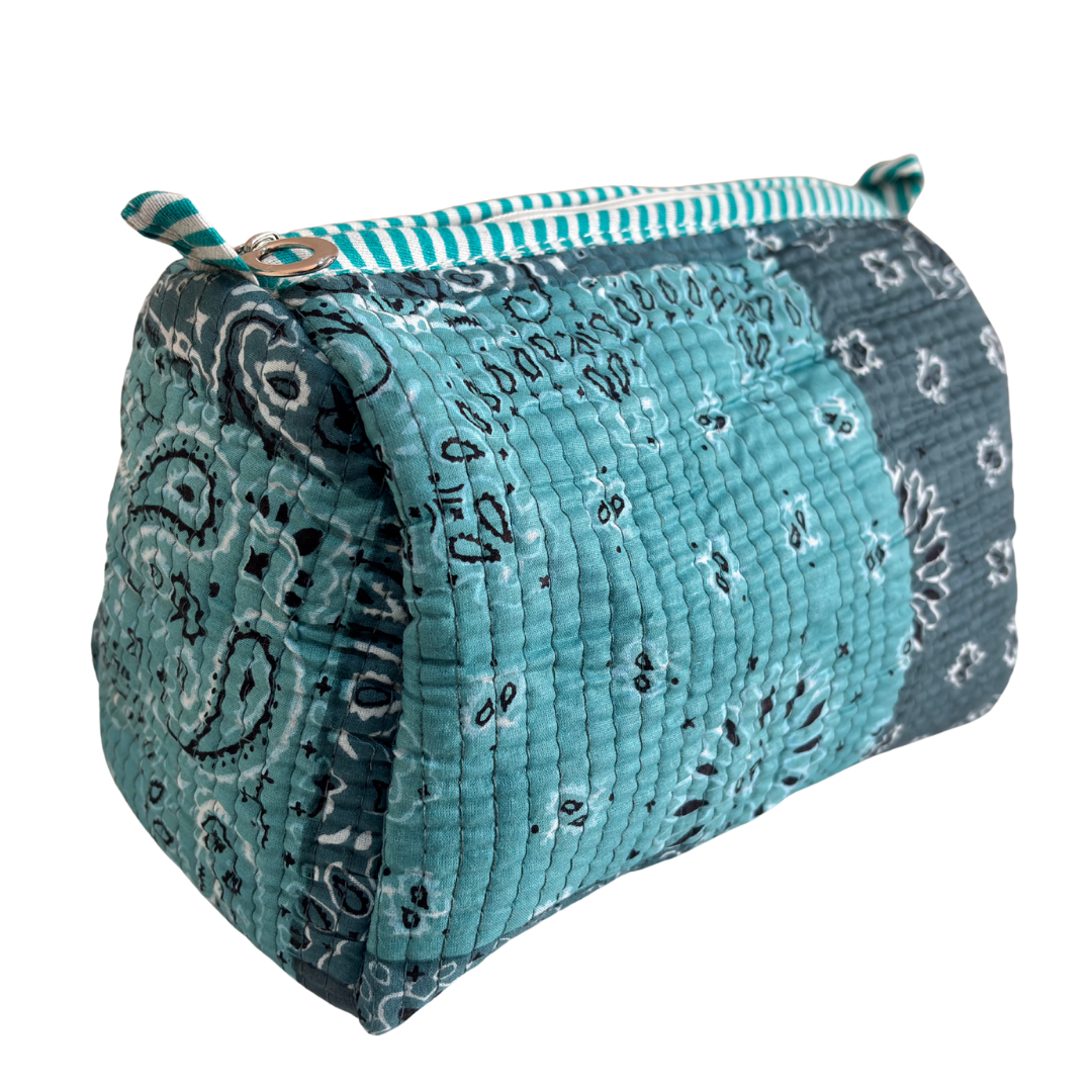 The Alfred Edition Multipurpose Travel Organizers:- Premium Handcrafted Waterproof Quilted Cotton Beauty/Travel Organizer Bag for Men & Women