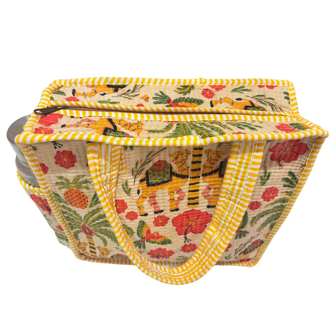 Handcrafted Quilted Cotton Mini Bag