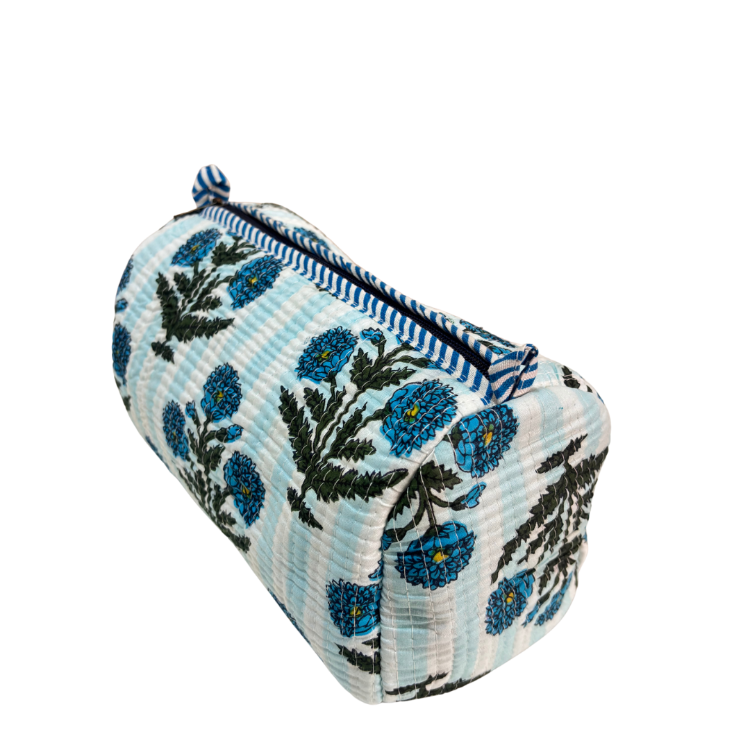 The Alfred Edition Travel Accessory:- Premium Handcrafted Waterproof Quilted Cotton Beauty/Travel Organizer Bag for Men & Women