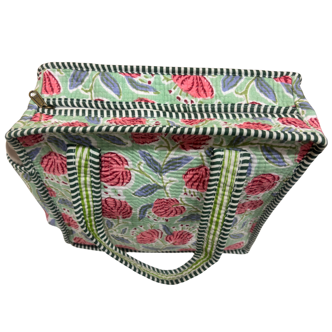 RajPadmini Handcrafted Quilted Cotton Ghar Se Mandir Edition - Tiffin & Pooja Carrier Collection