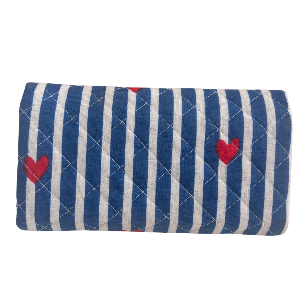 The House of RajPadmini Foldable Cotton Sunglass Case with Magnetic Closure