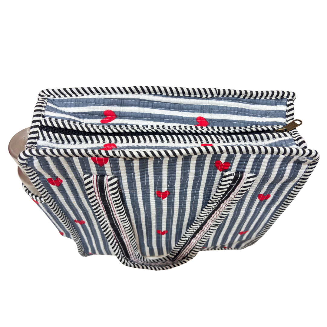 Handcrafted Quilted Cotton Mini Bag